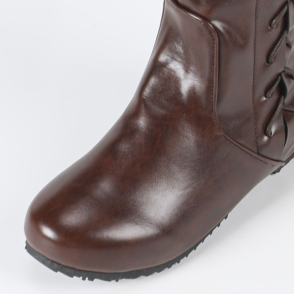 ロングブーツ レースアップブーツ ローヒール エンジニアブーツ ジョッキーブーツ サイド編み上げ 美脚 カジュアル レディース ファッション シューズ 靴 スムース 秋 冬 春 20代 30代 40代 ブラック ブラウン KIN-KAAI_COM