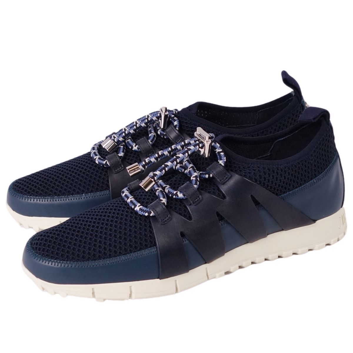 未使用 ジミーチュウ JIMMY CHOO スニーカー ローカット メッシュ レ