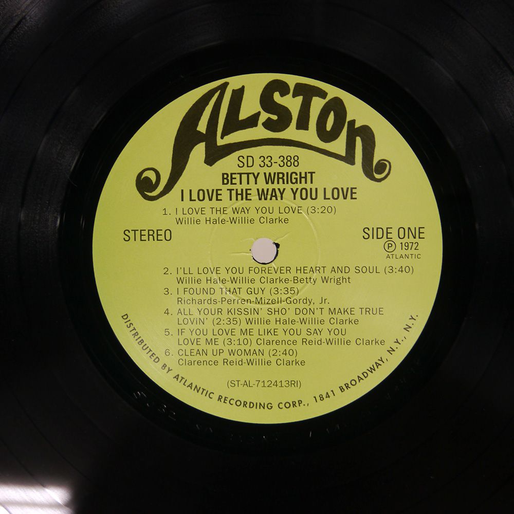 US盤 BETTY WRIGHT/I LOVE THE WAY YOU LOVE/ALSTON SD33388 LP
