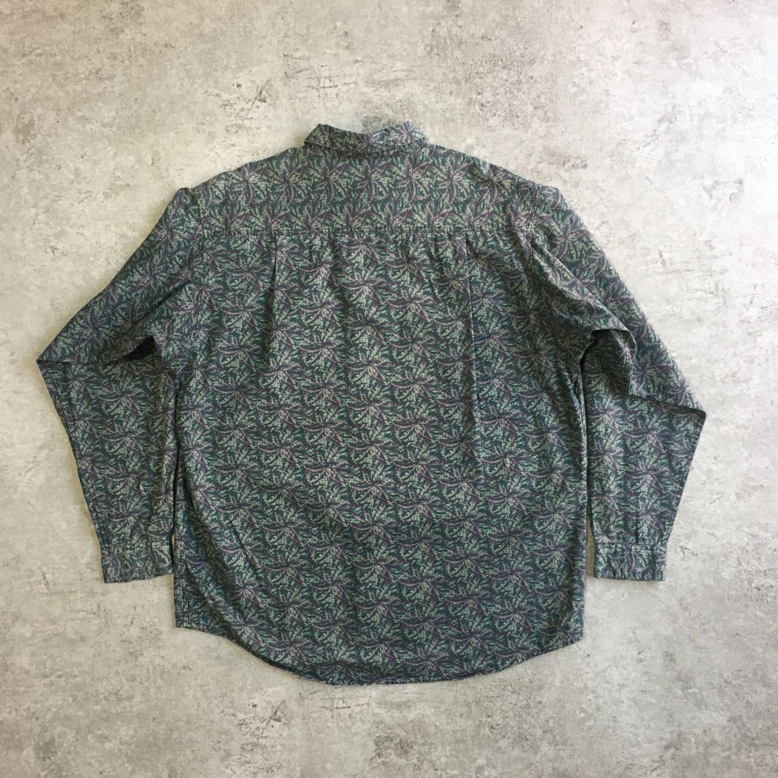 美品 90s XL patagonia パタゴニア　ギンガムチェック半袖シャツ トッティ 様 専用】90s patagonia Botanical Pattern Long