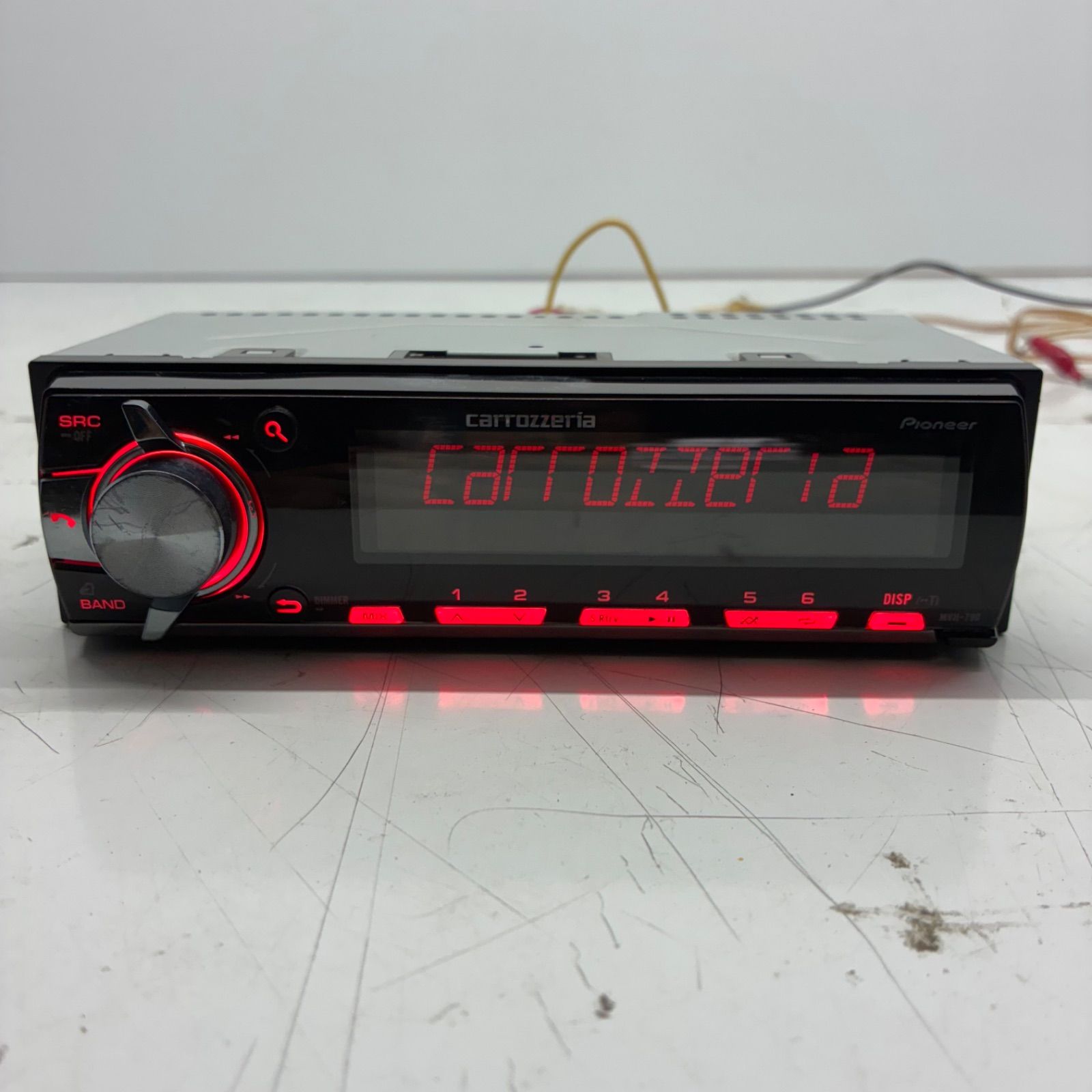 完備品 Carrazzeria カロッツエリア pioneer パイオニア 1DIN MVH790 カーオーディオ デッキ Bluetooth USB AUX P70966