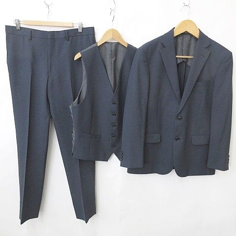 JOURNAL WORKS セットアップ スーツ 3ピース ジャケット ベスト スラックス 長袖 シングル テーラード グレー AB6