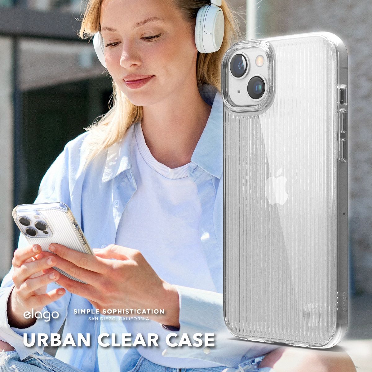 iPhone 14 Pro Max ケース クリア 耐衝撃 透明 薄型 スマホケース クリアケース カバー iPhone14ProMax アイフォン14プロマックス elago URBAN CLEAR CASE