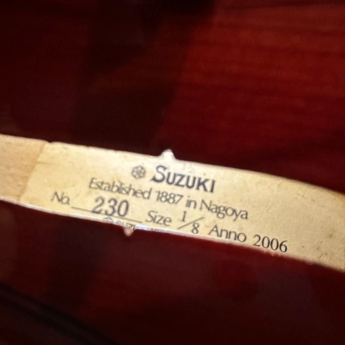 Suzuki No.230 2006年 1/8 Violin スズキ 分数バイオリン - メルカリ