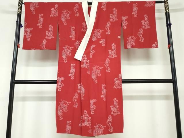 平和屋着物●長襦袢 無双仕立て 女人文 正絹 DAAW5785ud