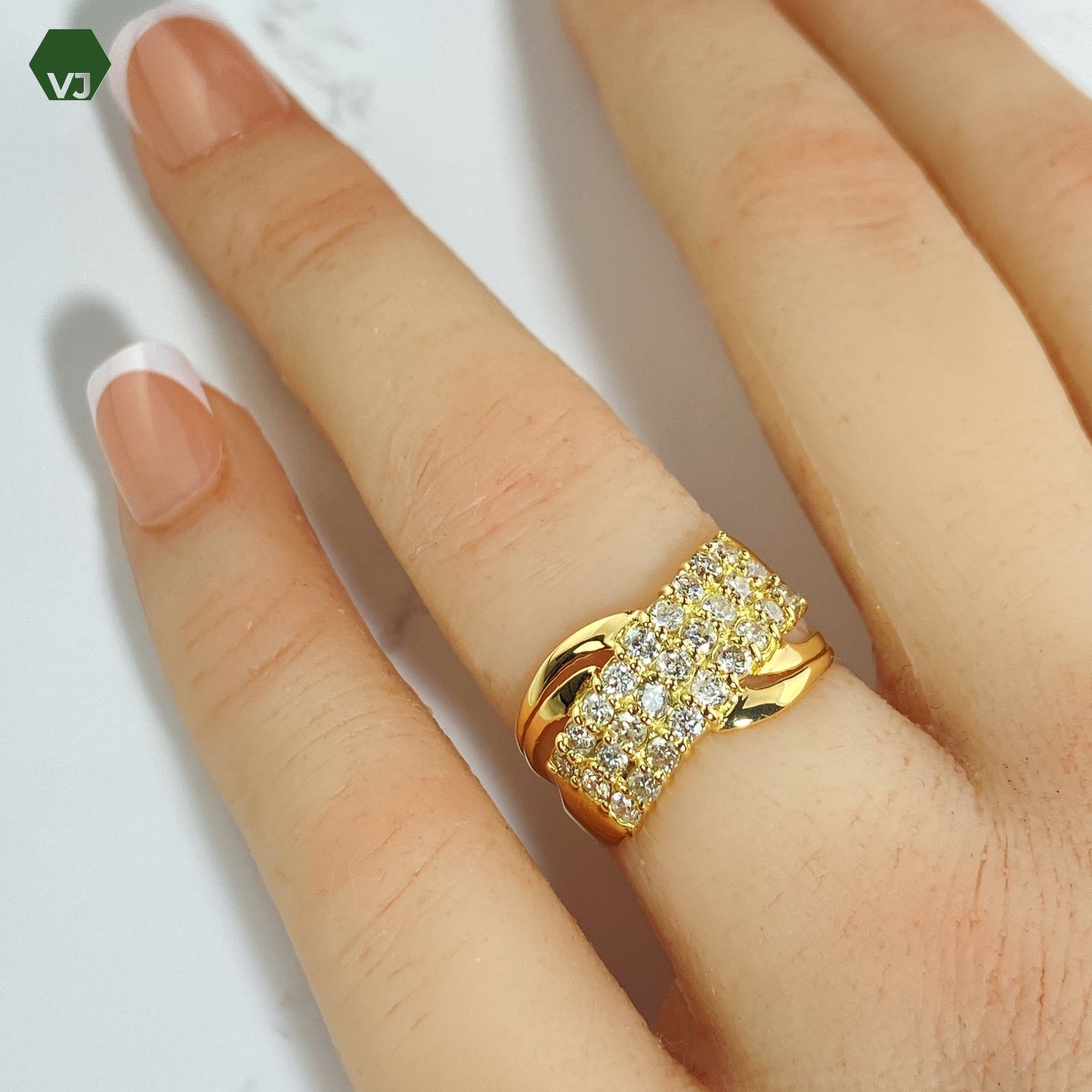 新品未使用　k18 YGダイヤモンドリング　Ｄ1.00ct 17-35】ダイヤモンドリングD1.00ct