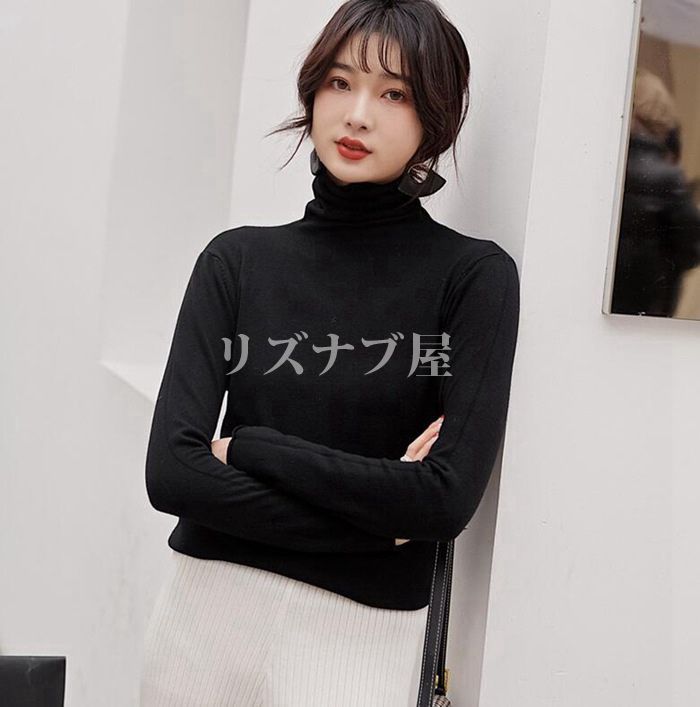 DECEMBERMAY 長袖　ハイネック薄手セーター タートルネック メンズ ニット 50代 厚手 セーター ハイネック