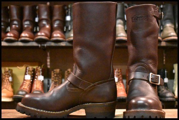 7.5E 13年 WESCO ウエスコ カスタムボス ブラウン 茶 11インチハイト ビブラム100シングル ブーツ BOSS HOPESMORE FI368