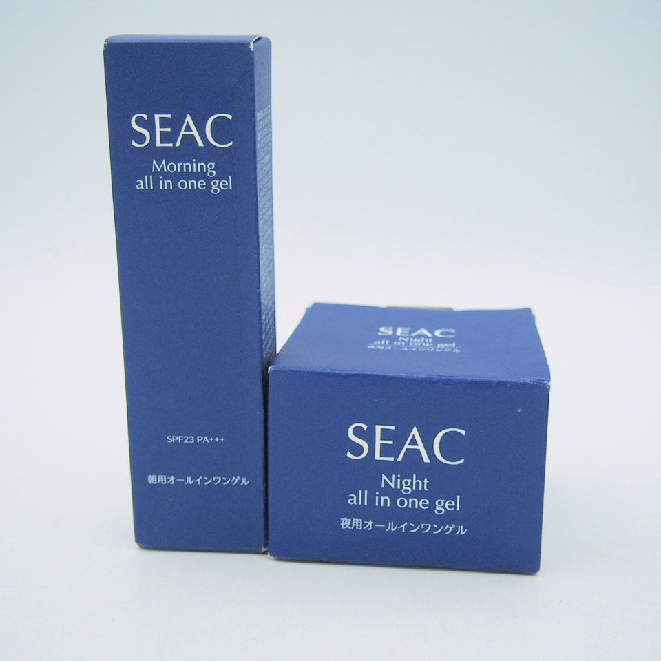 2本 SEAC シーク 朝用 夜用オールインワンゲル 各50g #2-中古