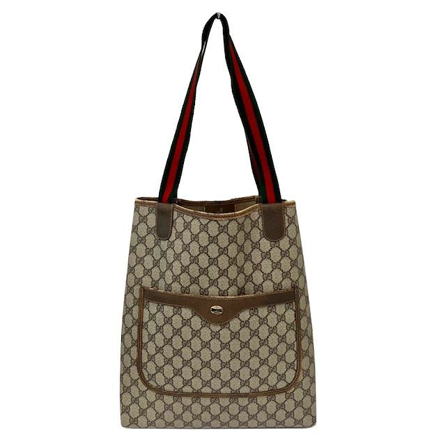GUCCI グッチ GGスプリーム トートバッグ シェリーライン PVC