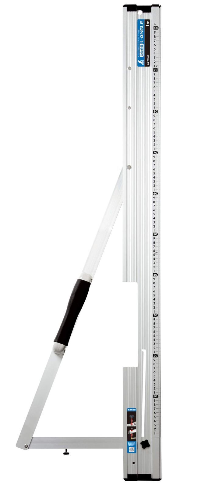 Style たためる_Size 1m シンワ測定 Shinwa Sokutei 丸ノコガイド定規 たためるエルアングル 1m メートル目盛 78102 シルバー WWW_NOITHATQUANGTHANH_NET