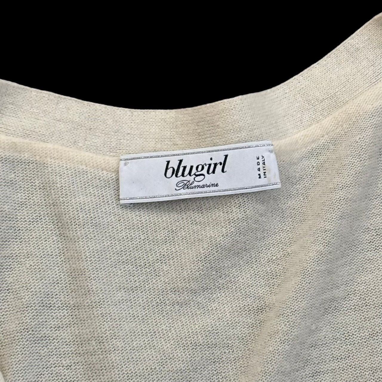 blugirl blumarine ブルーガールブルガリン ロングカーディガン 白系