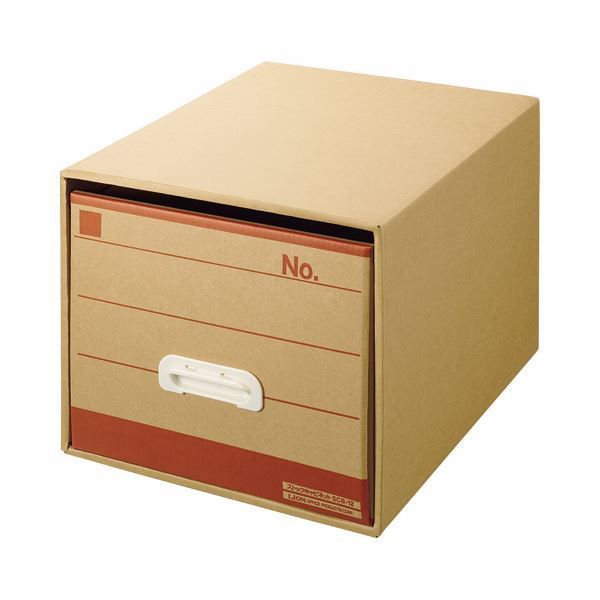 (まとめ) ライオン事務器 文書保存箱 A4用内寸W325×D420×H285m