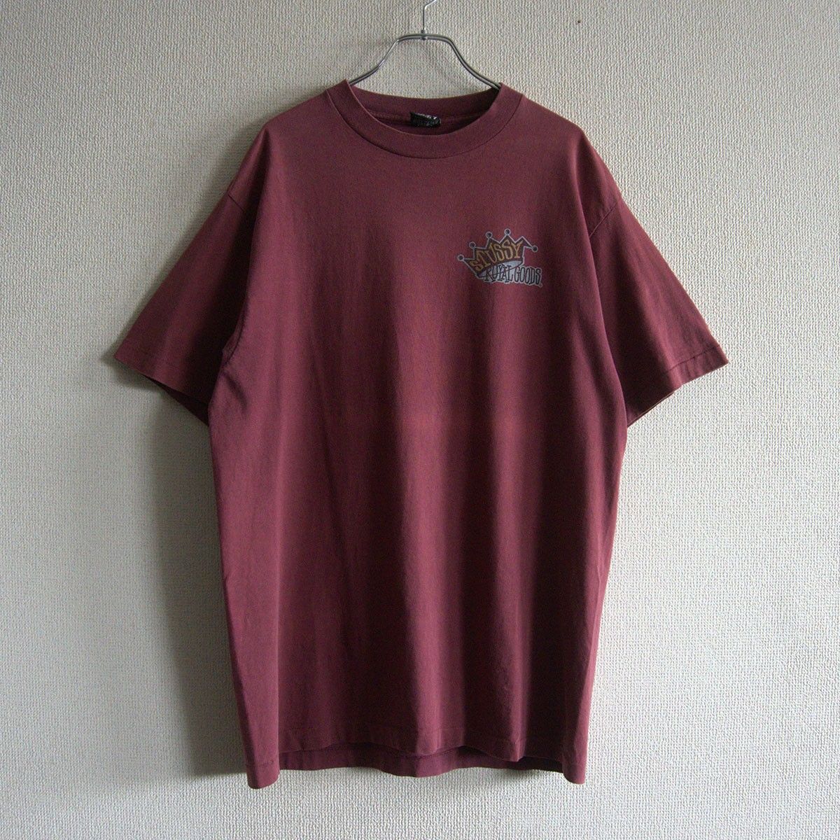 古着 黒タグSTUSSYステューシー紺Tシャツ・80年代USA製 Lサイズ