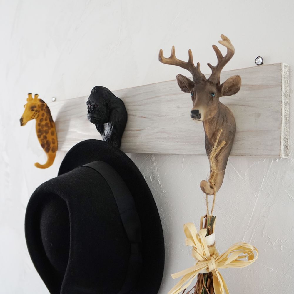 ウォールフック　アニマル　アンティーク風 ウォールフック アニマル 壁掛けフック アンティークブロンズ 鹿