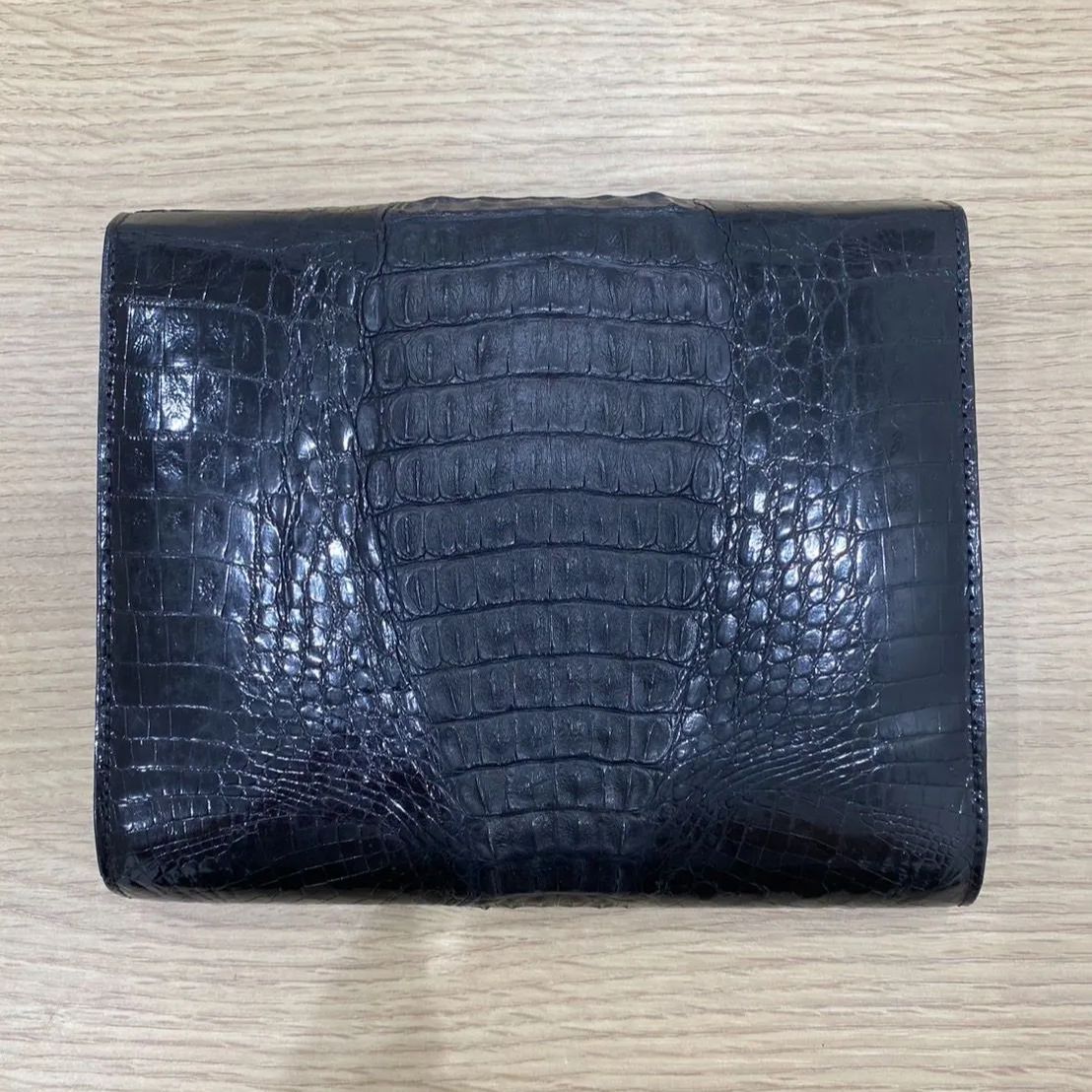 クロコダイル スキン 折り財布 Genuine Crocodile Skin - メルカリ