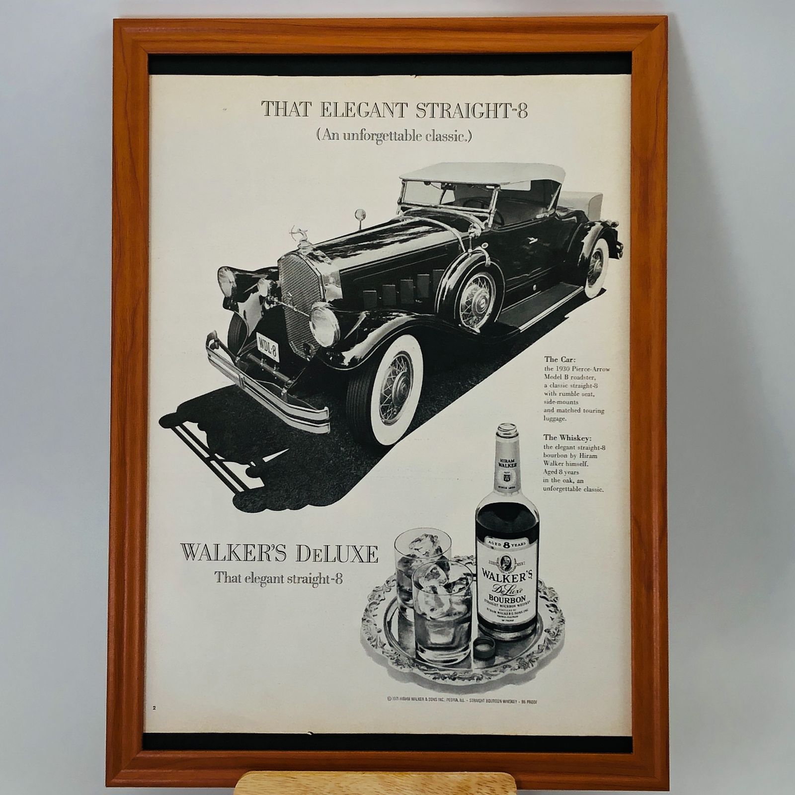 貴重な当時物 ビンテージ 広告 フレーム付 『 ウォーカーズバーボン 』 1960年代 オリジナル アメリカ 輸入雑貨 ヴィンテージ 海外雑誌  アドバタイジング レトロ ( AZ1304 ) - メルカリ