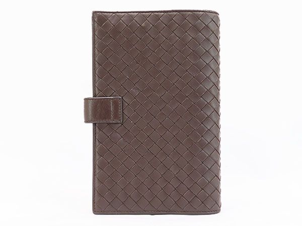 ボッテガ ヴェネタ イントレ 手帳カバー システム手帳 ブラウン ラムレザー