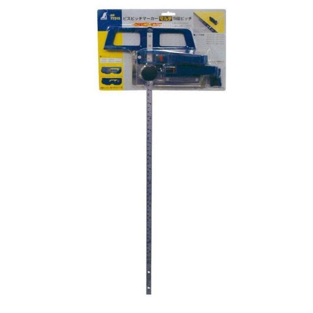 シンワ 測定 ビスピッチ マーカー マルチ 5段 ピッチ 77315 5種類 の ピッチ が 打てます ビス ビス打ち機 内装 大工 墨つけ マーカー