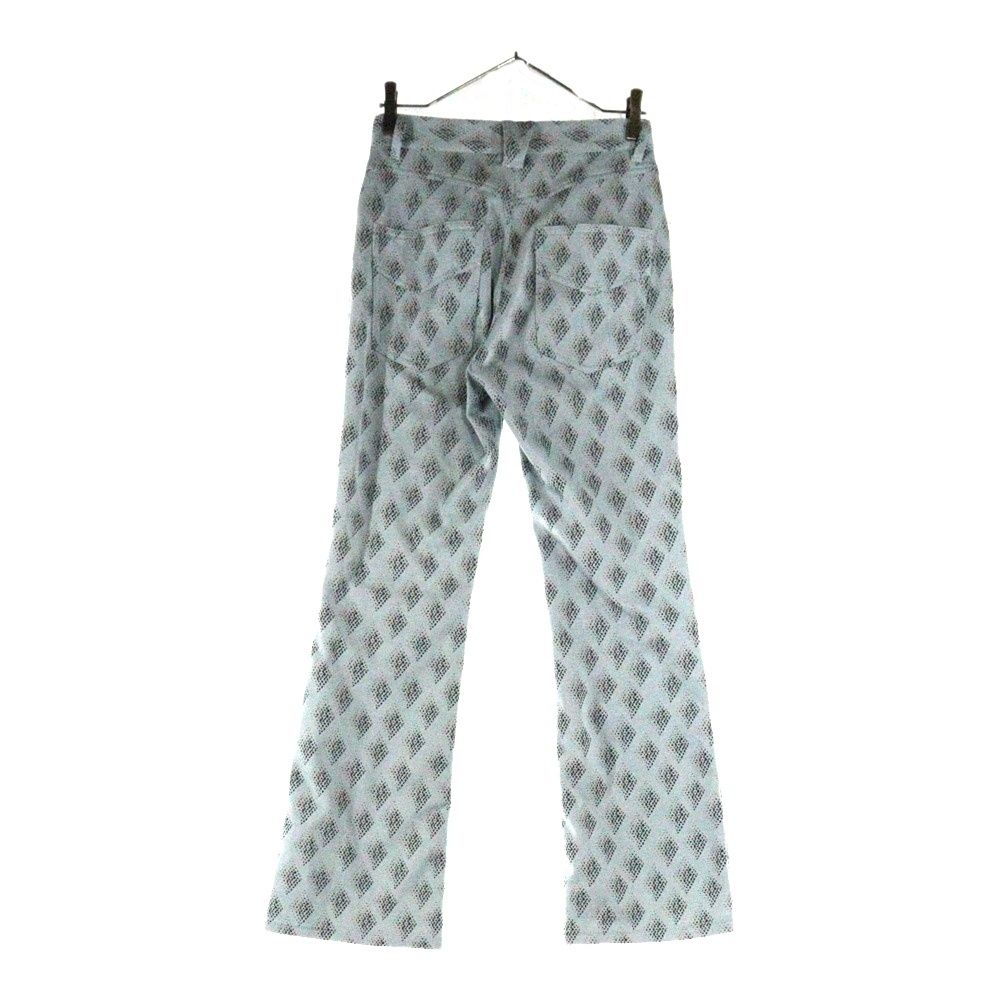 Needles ニードルス パピヨン刺繍 総柄 ストレートパンツ QV318 グレー