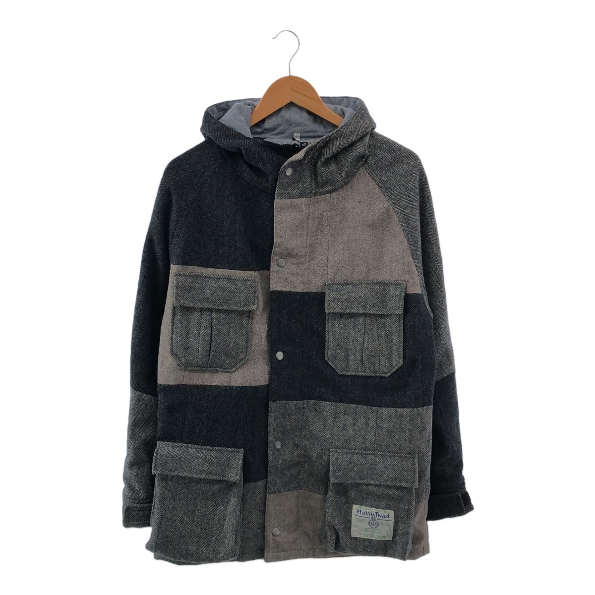 イギリス KMK オリジナル ビンテージ ハリスツイード Harris Tweed クレイジー パッチワーク ツィード ジャケット UK USA 90s 柄 50s 40s