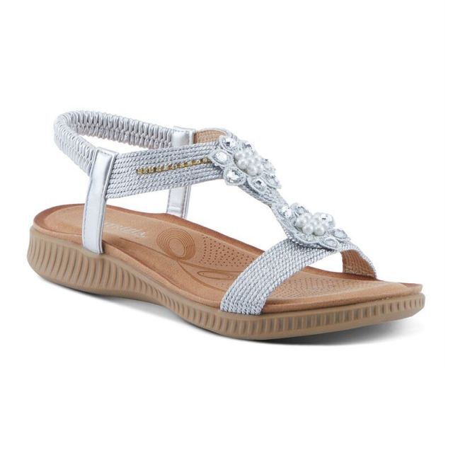 【送料無料】 パトリシア レディース サンダル シューズ Patrizia Shikoba Women's Strappy Flat Sandals Silver