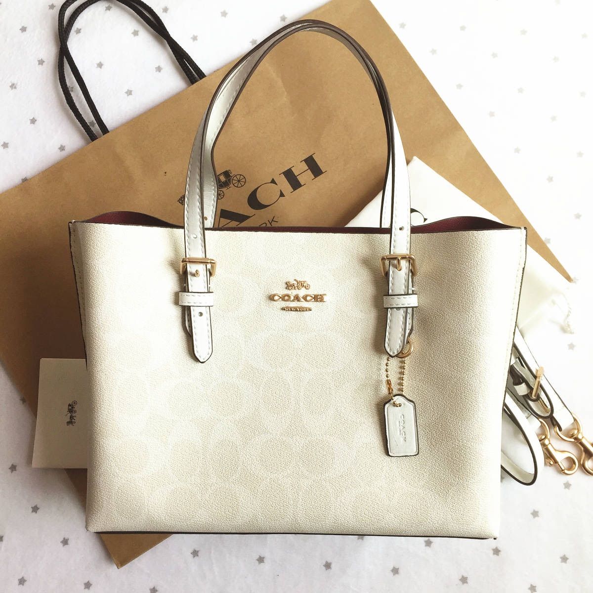 新品未使用】COACH コーチバッグ C4250 ホワイト トートバッグ