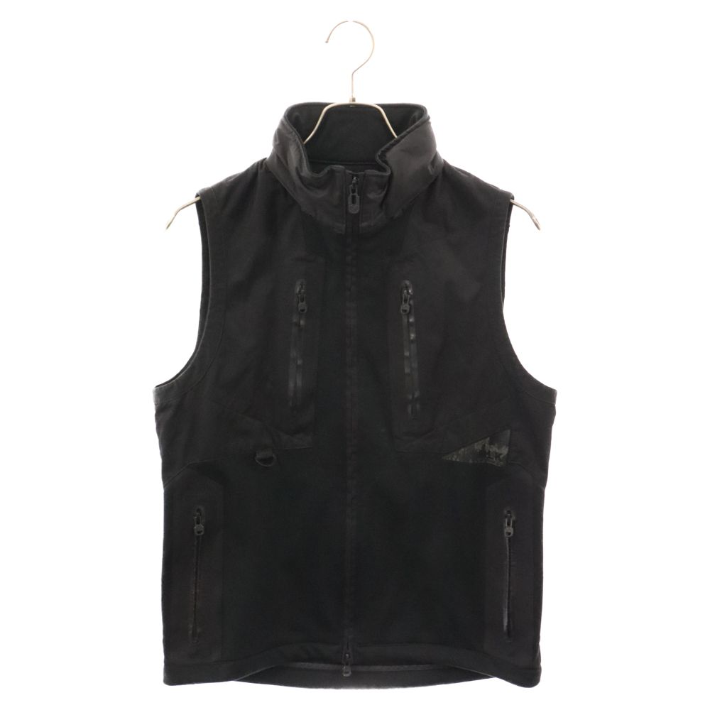 White Mountaineering (ホワイトマウンテニアリング) HOOD JERSEY VEST 切り替えジャージベスト BK1071206 ブラック