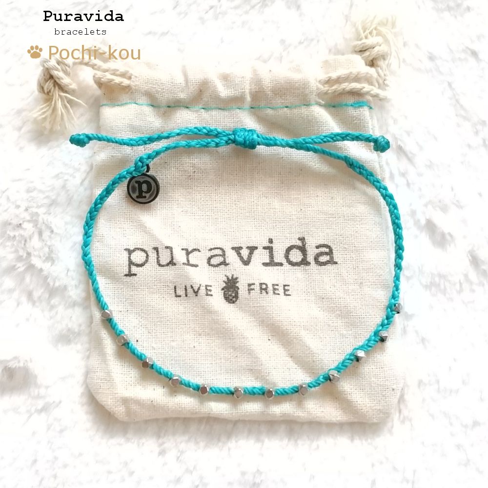 アンクレット プラヴィダ PuraVida Silver Stitched Beaded つけっぱなし メンズ レディース ユニセックス アクセサリー