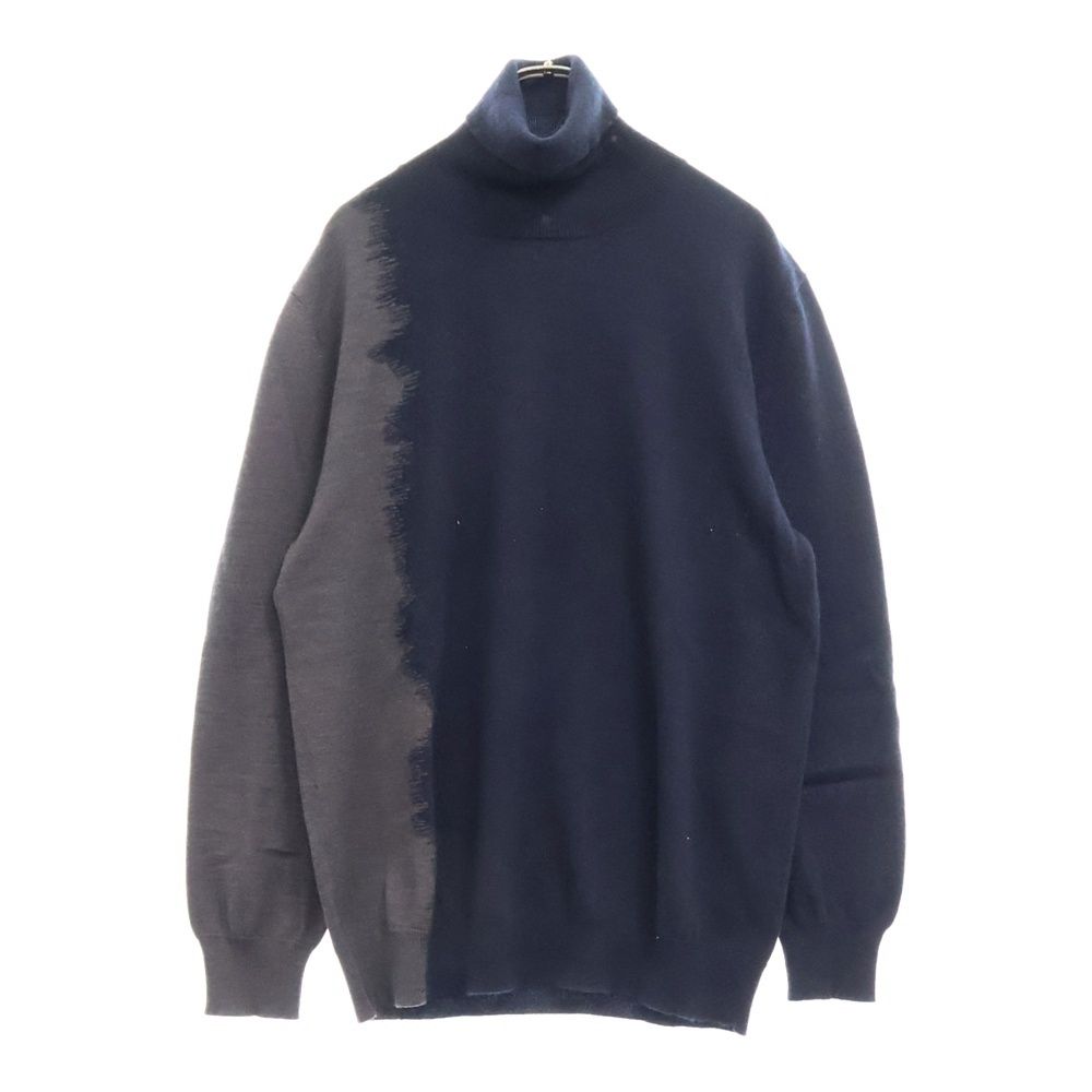 HERMES (エルメス) タートルネック カシミヤニットセーター ネイビー