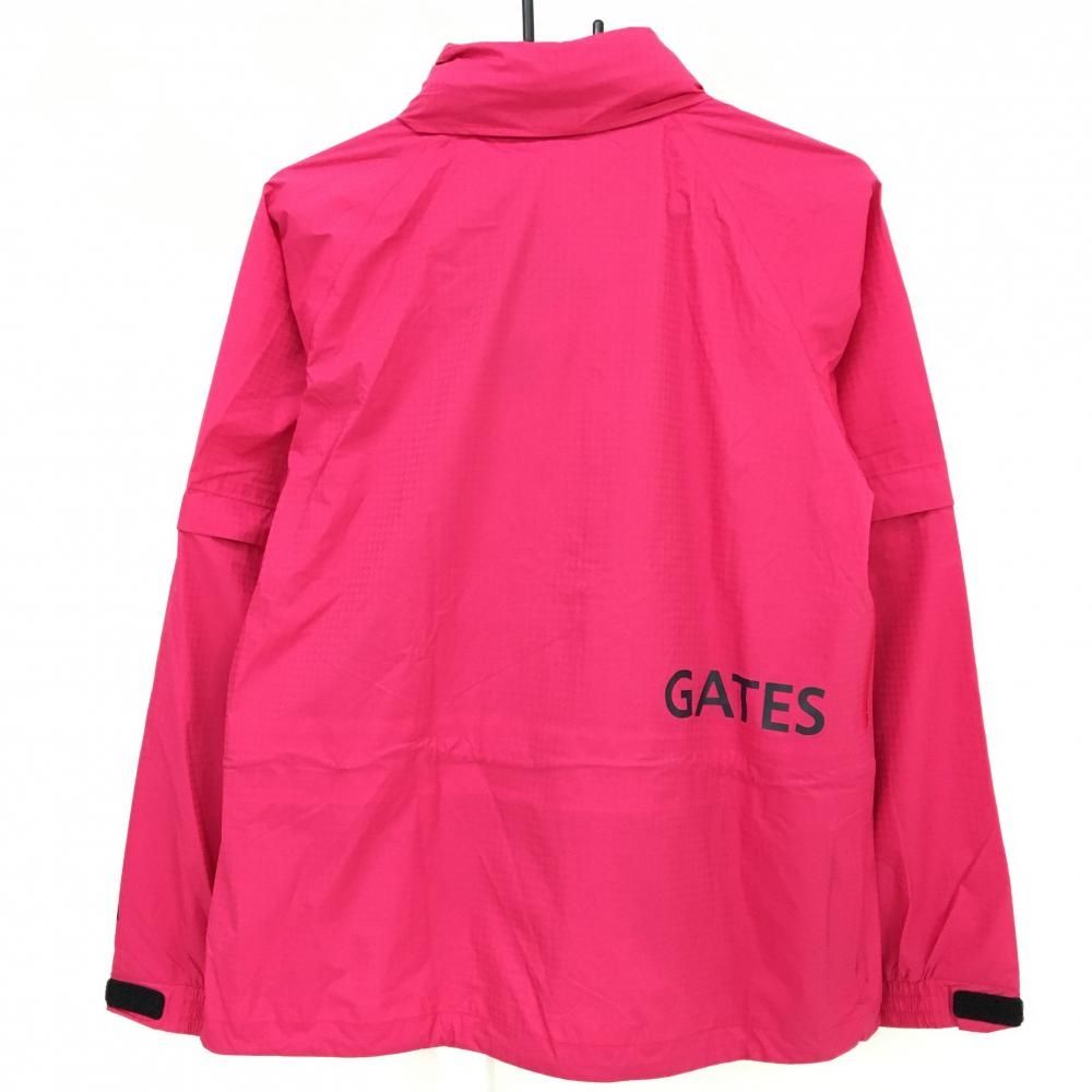 PEARLY GATES - 【新品】パーリーゲイツ 4WAYレインジャケット ピンク×黒 地模様 フード収納 袖着脱可 収納袋 レディース 0(S) ゴルフウェア PEARLY GATES 新品】パーリーゲイツ 4WAYレインジャケット ピンク×黒 地模様
