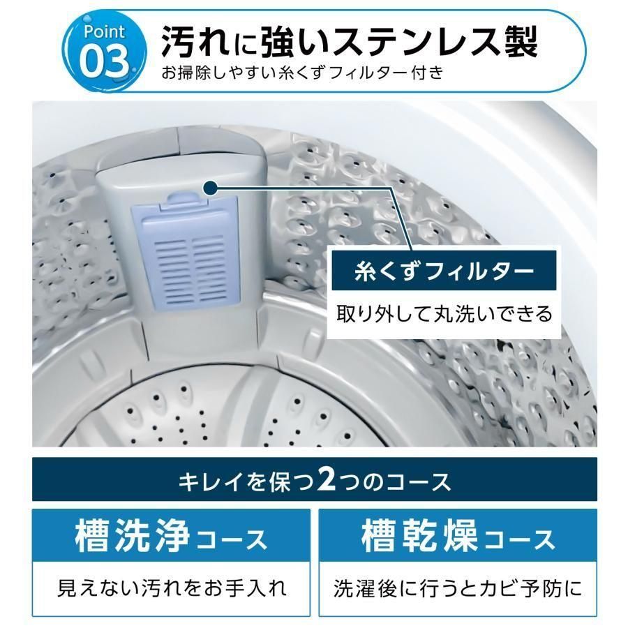 洗濯機 縦型 6kg 乾燥機付き 一人暮らし 全自動洗濯機 6kg 乾燥2731 anika-shops_2289