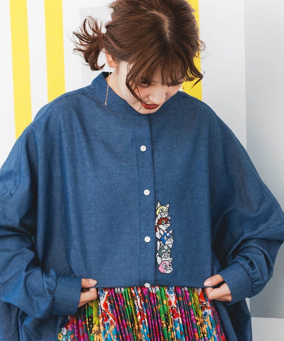 プリあずページ ScoLar スカラー 143658 ヒーローネコ＆ドッグの刺繍入り ノー