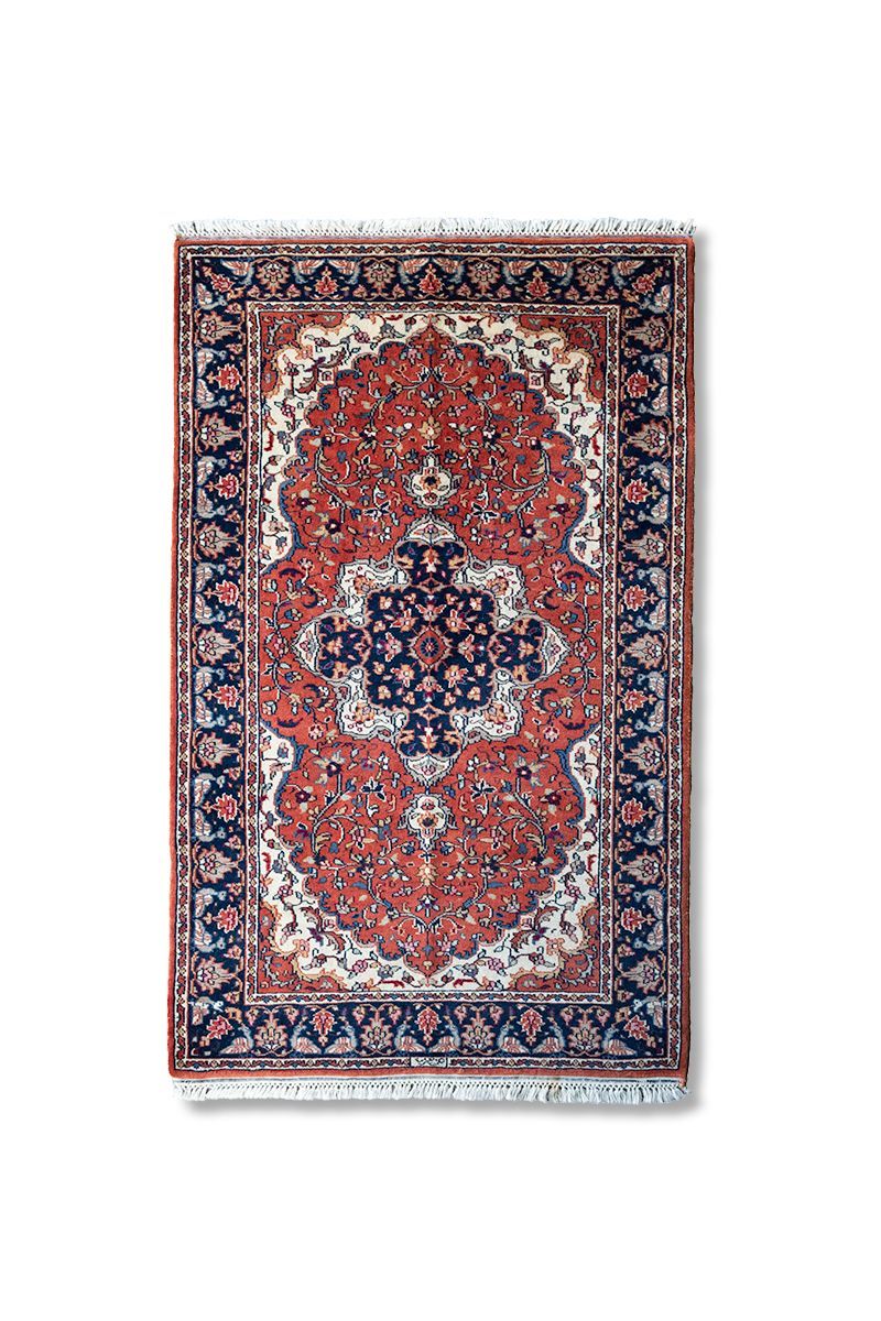 150 x 94cm 90s LARGE RUG from Pakistan　パキスタン絨毯 トライバルラグ 手織り 絨毯　ペルシャ絨毯