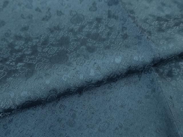 平和屋本店□極上 道行コート ロング丈 霞地紋 縞 暈し染め 逸品