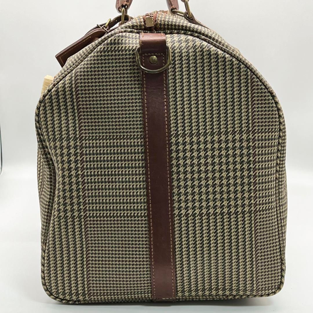 ✨良品✨PoloRalphLauren ボストンバッグ 千鳥格子 ブラウン ✨良品✨PoloRalphLauren ボストンバッグ 千鳥格子 ブラウン