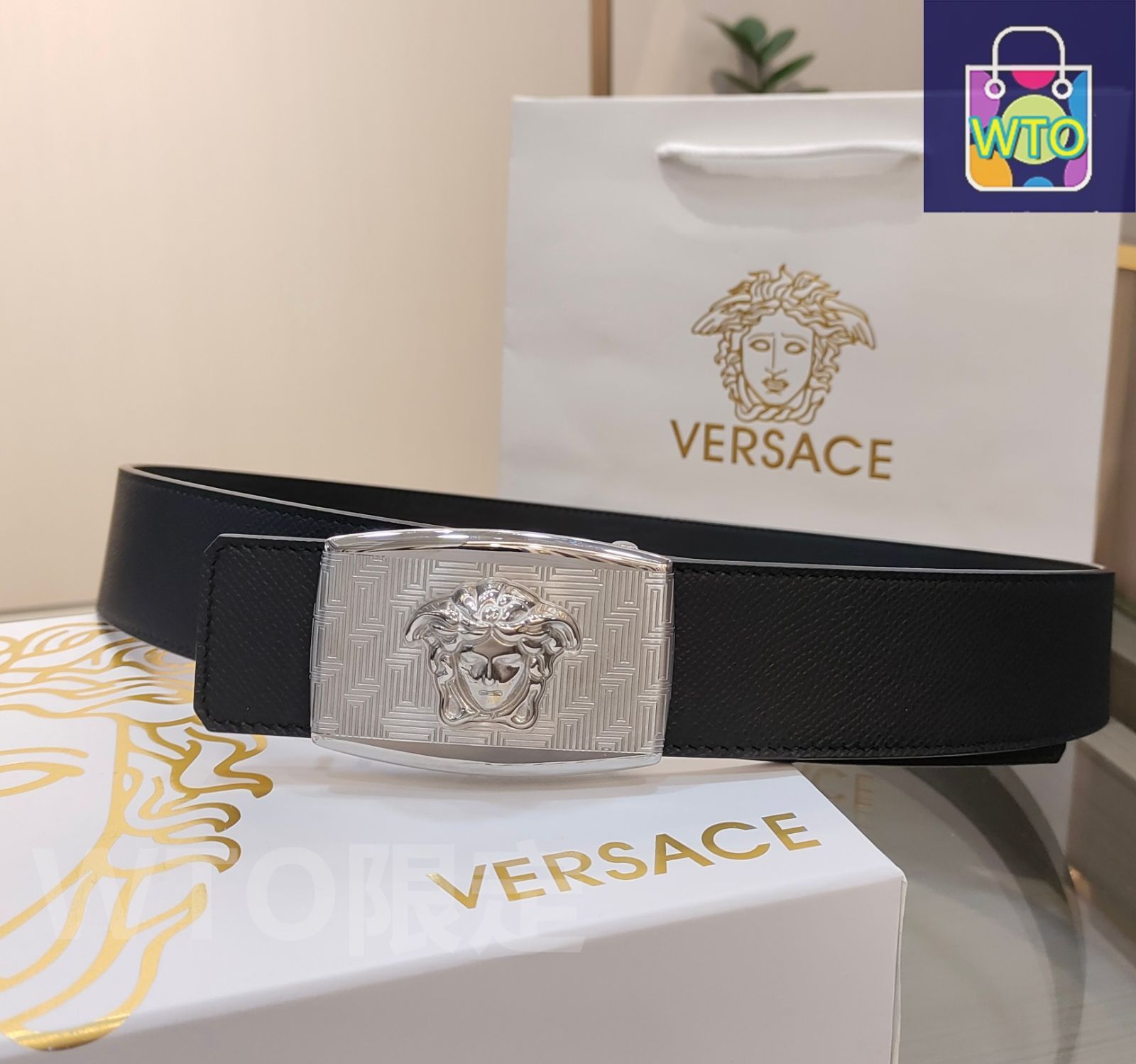 今日特価】Versace ヴェルサーチ レザーベルト-1 - メルカリ