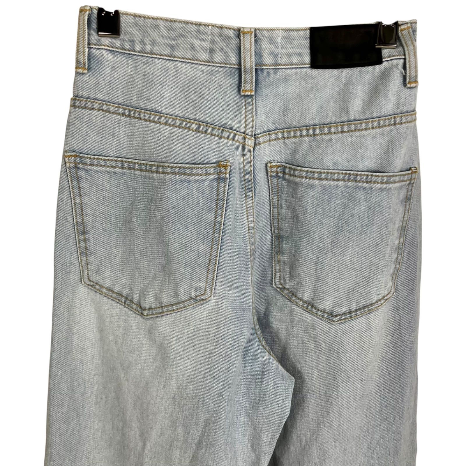 nae. Straight Pocket Jeans Sサイズ 通常丈 Wide Loose Jeans_White