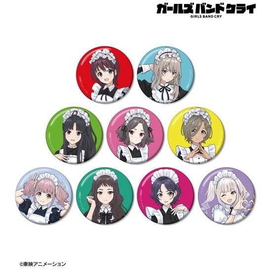  【新品】ガールズバンドクライ 描き下ろし メイド風ver. トレーディング缶バッジ 9個入り1BOX【正規品】 ピンズ・ピンバッジ・缶バッジ