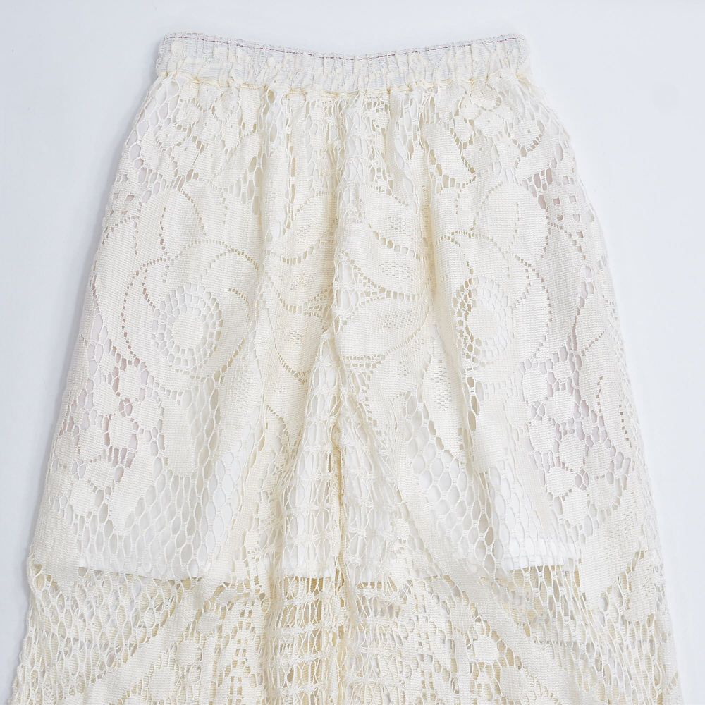 Remakeリメイク フラワーデザイン ラッセルレース ルーズシルエット  