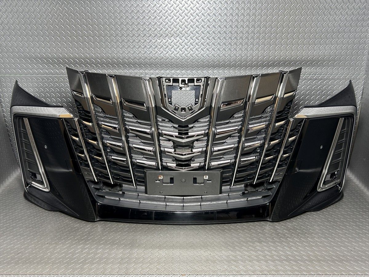 30系後期アルファード 純正 フロントバンパー 黒202ブラック AGH30W 