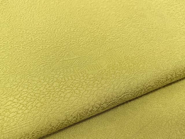 平和屋着物▽上質な色無地 単衣 抹茶色 正絹 逸品 BAAS8052yc