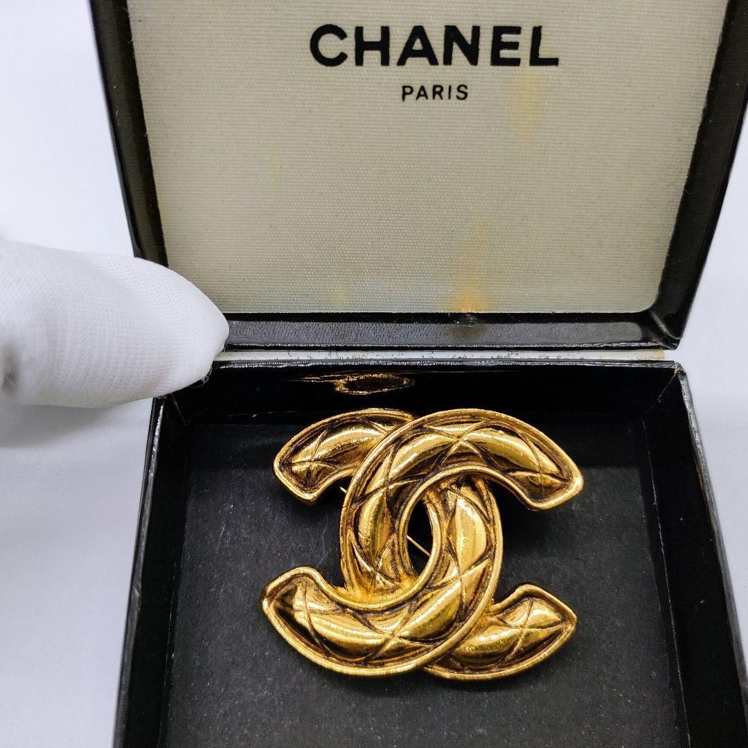 極美品】シャネル CHANEL ココマーク ブローチ コサージュ ゴールド-