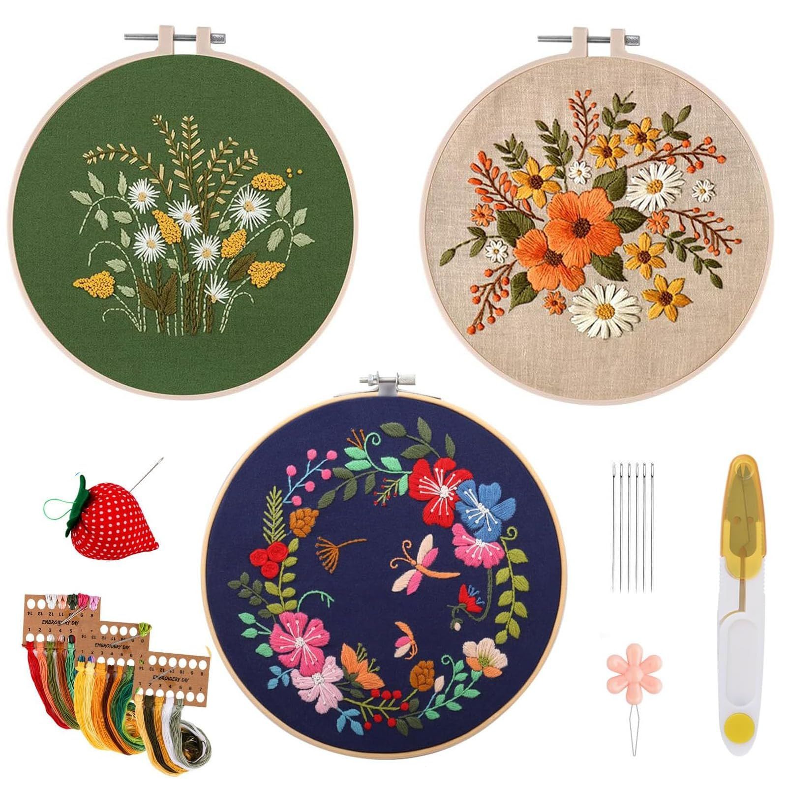 数量限定】手芸用品 趣味 完全セット 刺繍用布 （マルチカラー