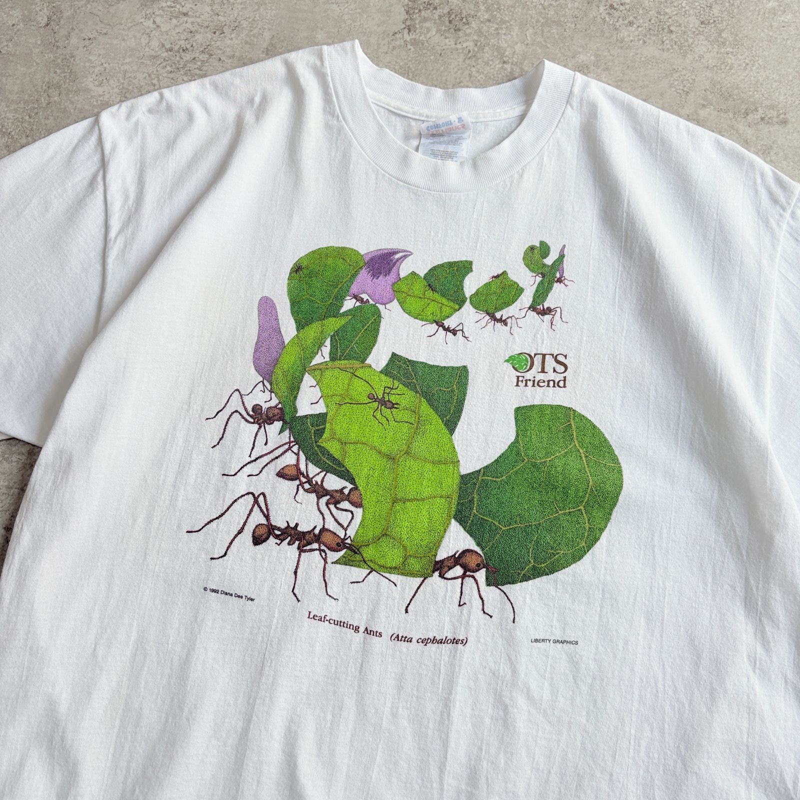 90~00s Diana Dee Tyler Leaf-cuting Ants Printed T-shirt D.D.