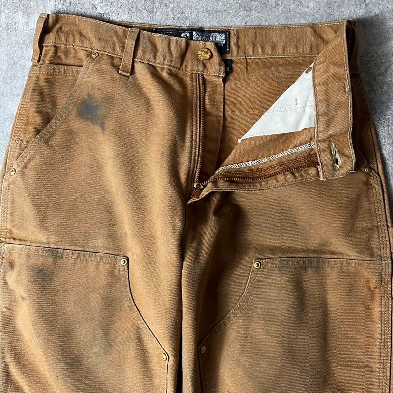 雰囲気系 USA製 Carhartt ダブルニー ダック ペインター パンツ 31 30  