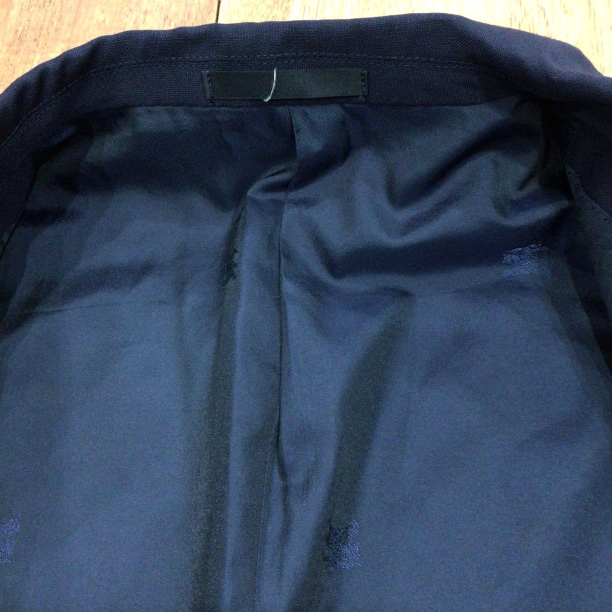 紺ブレ テーラードジャケット