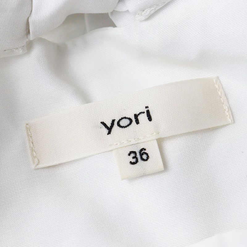 ヨリ yori コットン バックリボンブラウス 36/ホワイト 白
