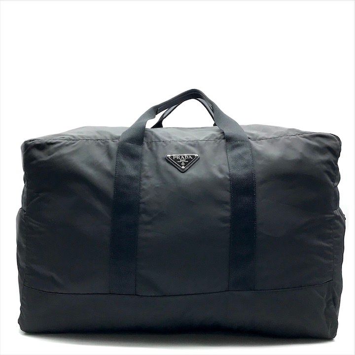 PRADA プラダ ボストンバッグ 三角ロゴ ナイロン ブラック 【公式通販】
