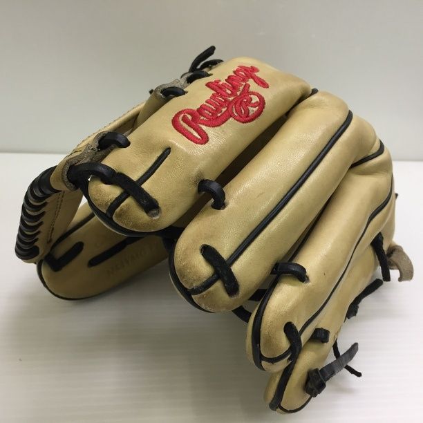 中古品 ローリングス Rawlings プロプリファード 硬式 内野手用オーダーグローブ PROSN54YMG 刺繍入り 1721